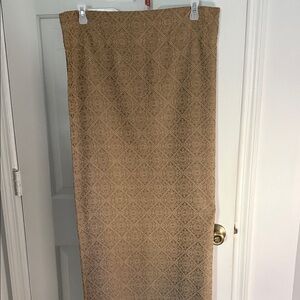 Elegant Gold Patterned 4 Panel Curtains,Tie Back Each Panel 38x82. Free Hooks